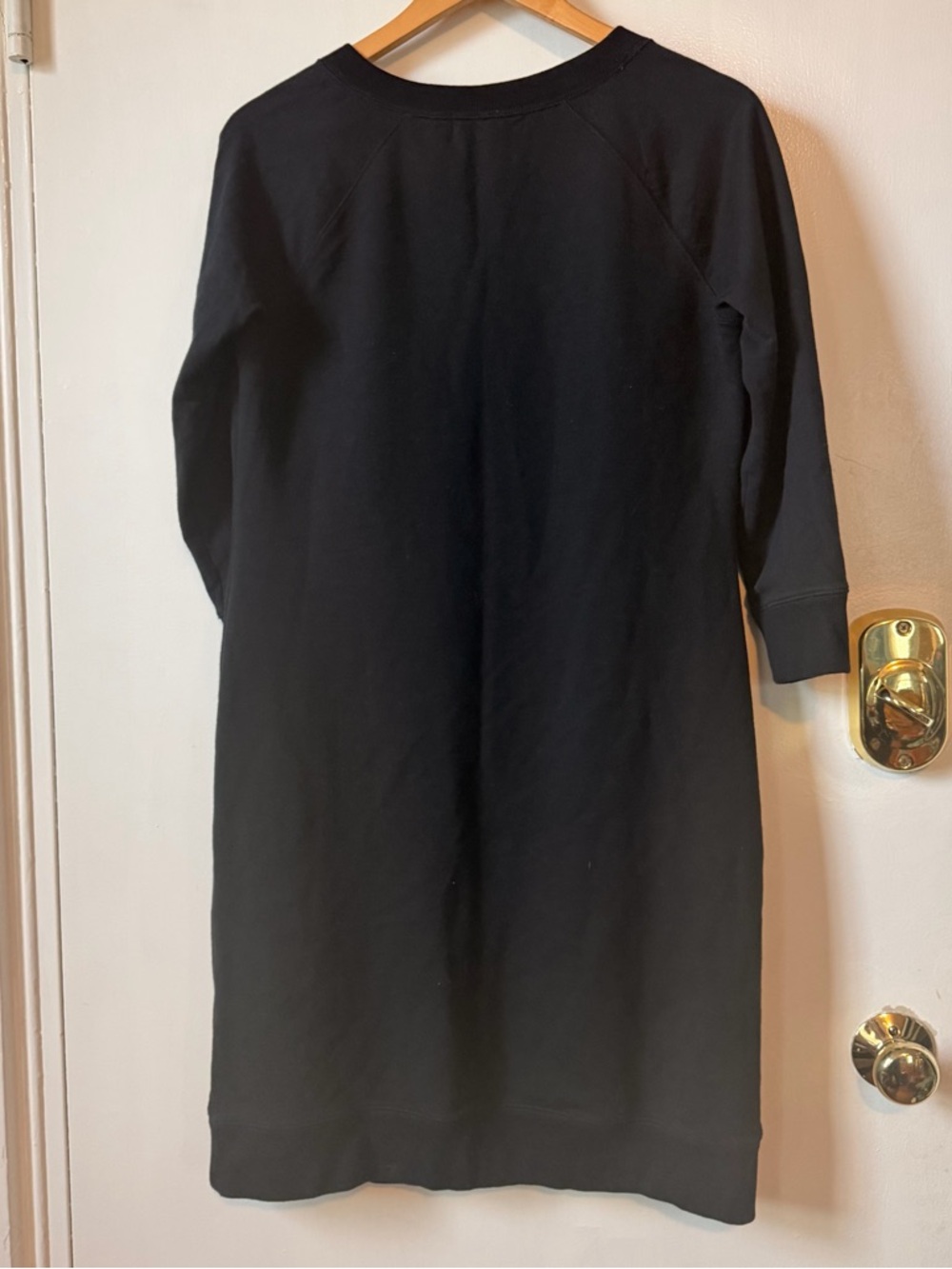 Ralph Lauren Black Sweatshirt Dress with Red Trim - Picture 5 of 7